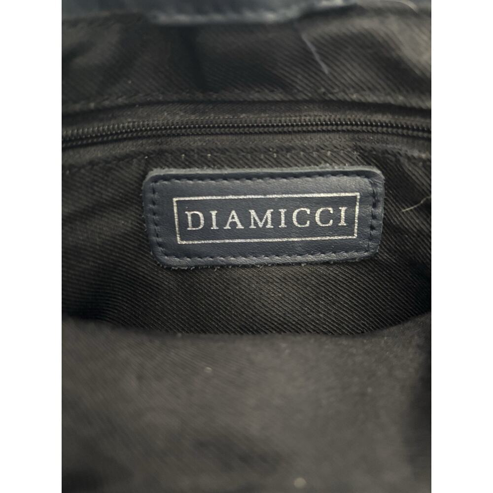 Diamicci Medium Navy Blue Shoulder Tote handbag Vintage Designer - Picture 9 of 11